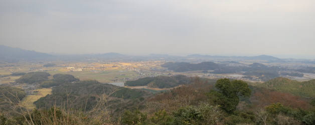 山頂より京都平野を望む