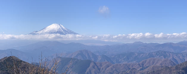 鍋割山頂からの富士