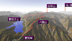 白砂山ルートマップ