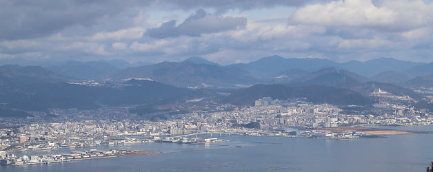 山頂より広島市街を望む