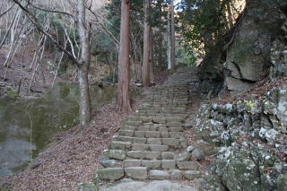 大山寺に続く石段