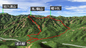 鳥ノ胸山マップ