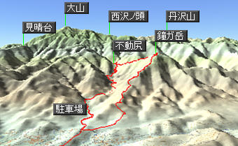 鐘ヶ岳マップ