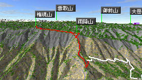 権現山ルートマップ